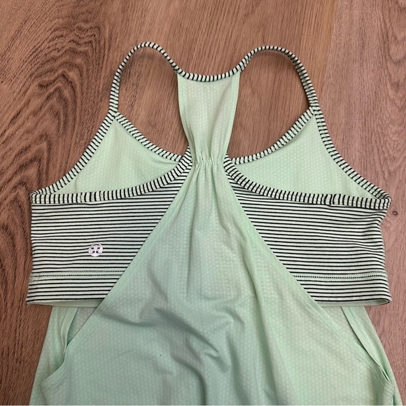 Lululemon No Limits Tank Fresh Teal / Mini Hyper Stripe Fresh Teal - Picture 9 of 11